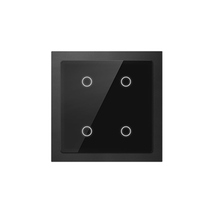 GVS KNX Touch Panel Slim, 4-Buttons (Black color) 